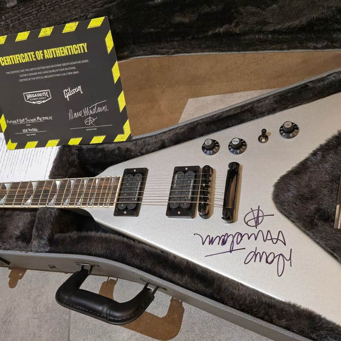 Gibson Dave Mustaine Flying V Signature Silver Metallic