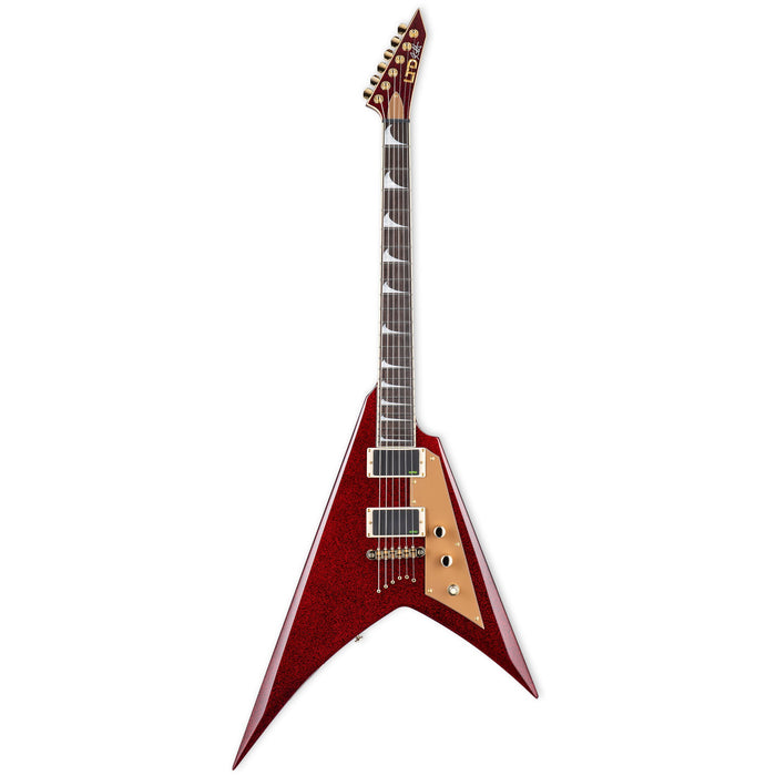 ESP LTD Kirk Hammett Signature KH-V Red Sparkle Electric Guitar with Case
