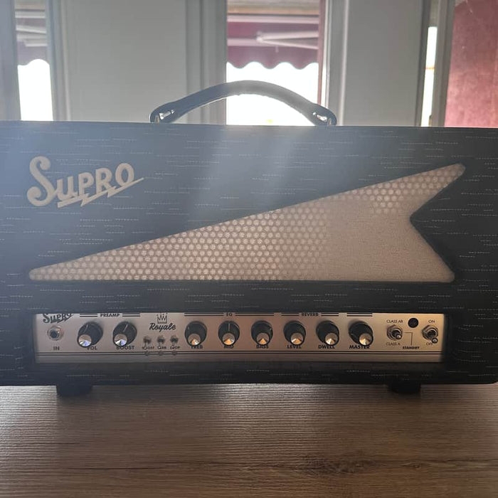 Supro 1932RH Royale 50-Watt Guitar Amp Head Bla...