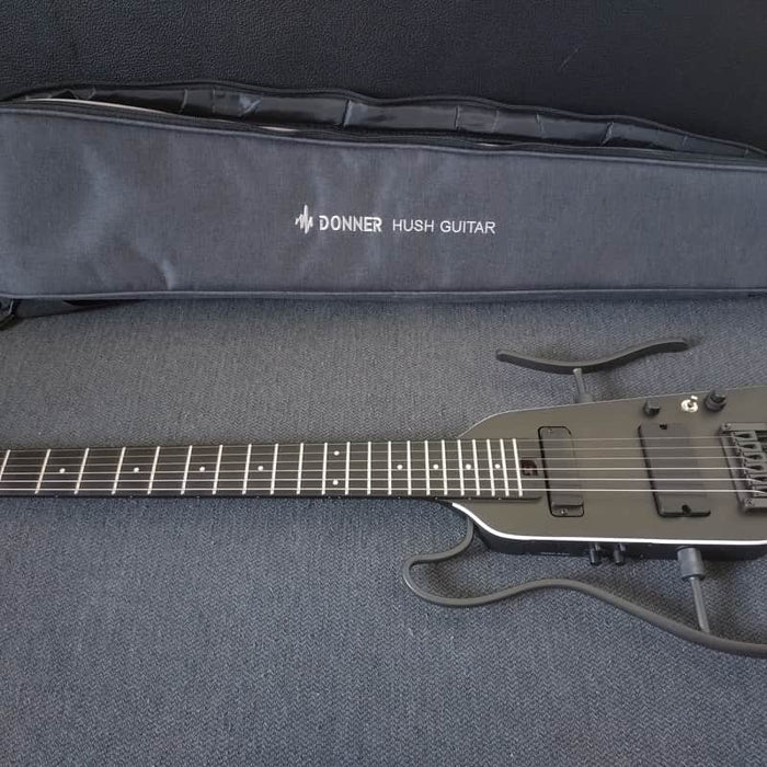 Donner Hush X Pro Headless Travel Guitar + Gigba...