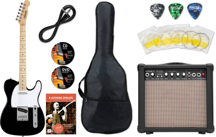 Shaman Element Series TCX-100B Chitarra Elettrica Nera Starter Set