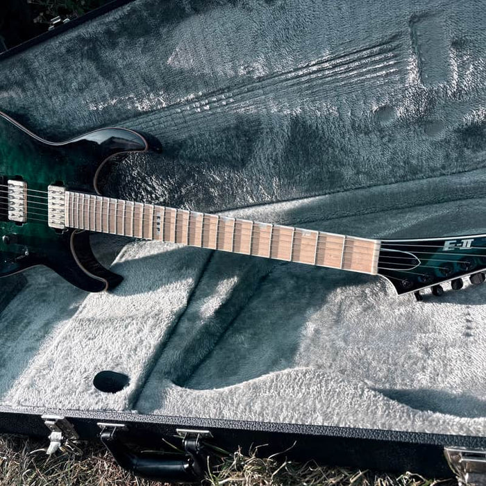ESP E-II M-II NT BTB EverTune Black Turquoise Burst