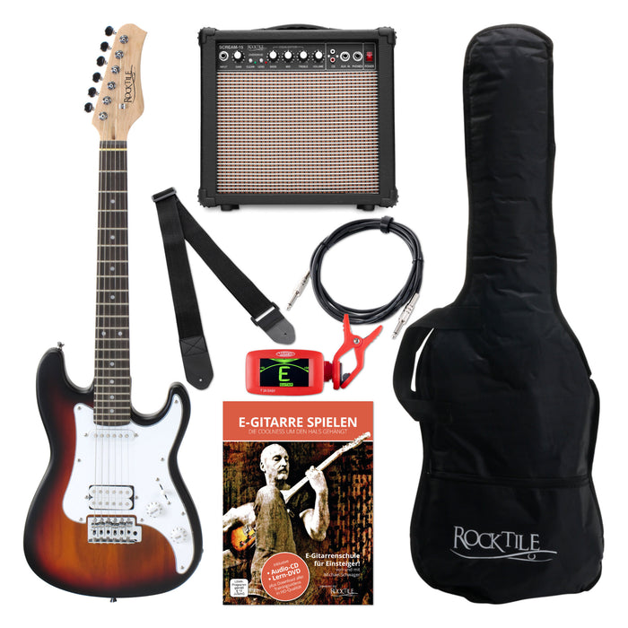 Rocktile Sphere Junior Chitarra Elettrica 3/4 Sunburst Starter Set