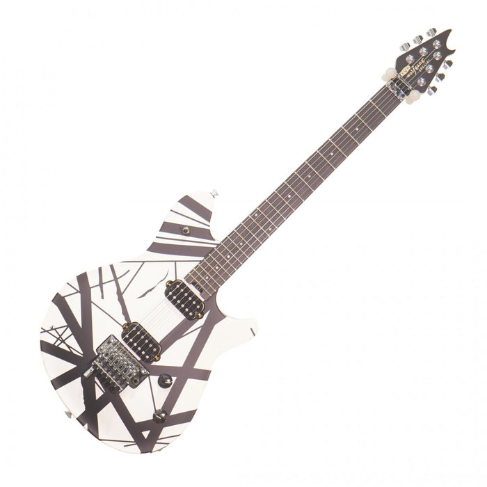 EVH Striped Series Wolfgang Special Black and White Satin