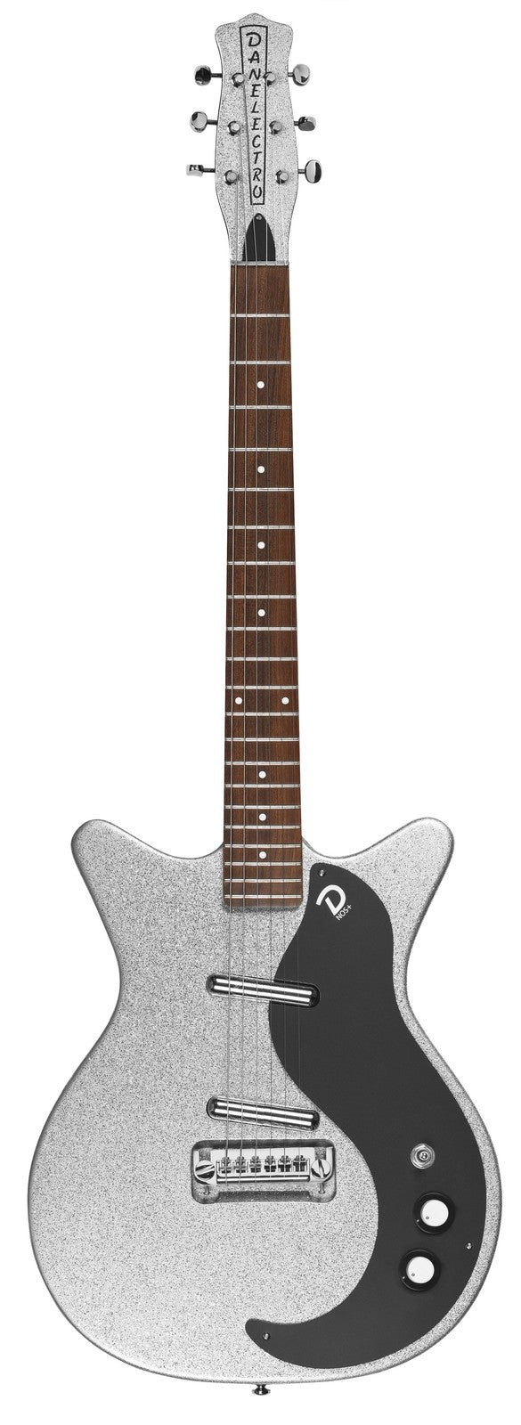 Danelectro 59M NOS+ Silver Metalflake E-Gitarre