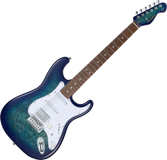 Mooer MSC20 Pro Ocean Blue ST Gig Bag Pappel Esche Ahorn HSS