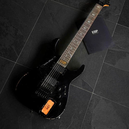 ESP ESP KH-2 Vintage Kirk Hammett Signature Distressed Black - Reverb