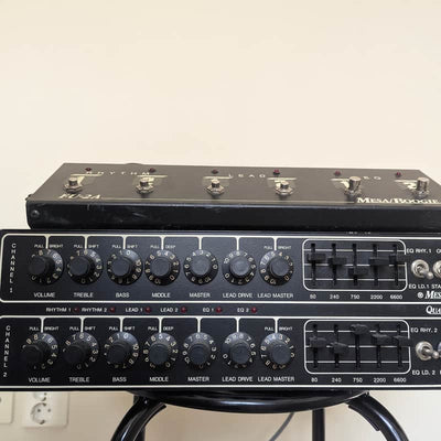 Mesa Boogie 1980s Mesa Boogie Quad Preamp with FU-2A Footswitch Black