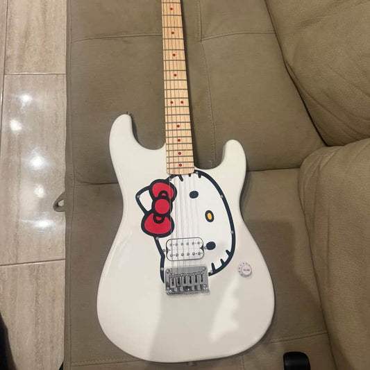 Squier Squier Hello Kitty Stratocaster White - Reverb