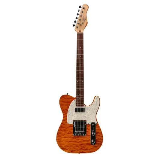 Michael Kelly Michael Kelly 1955 Amber Trans Electric Guitar with Great Eight Mod B-Ware - Bax Shop
