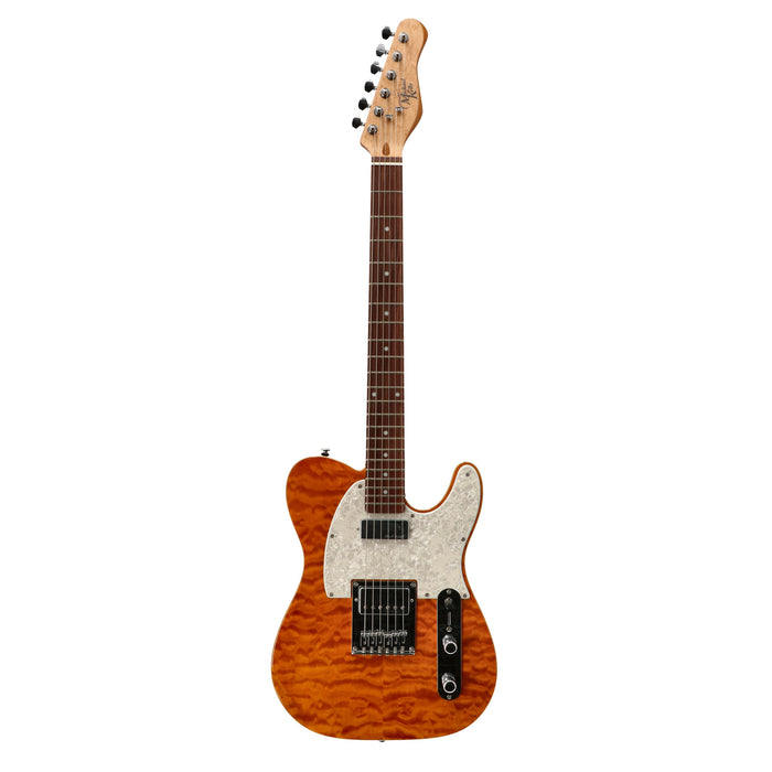 Michael Kelly 1955 Amber Trans Electric Guitar with Great Eight Mod