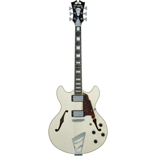 D'Angelico D'Angelico Premier DC Stairstep Champagne Semi-Acoustic Guitar with Gig Bag B-Ware - Bax Shop
