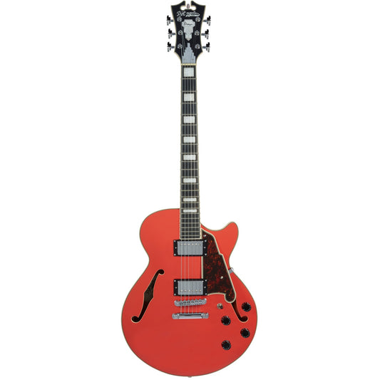 D'Angelico D'Angelico Premier SS Stopbar Fiesta Red Semi-Acoustic Guitar with Gig Bag B-Ware - Bax Shop