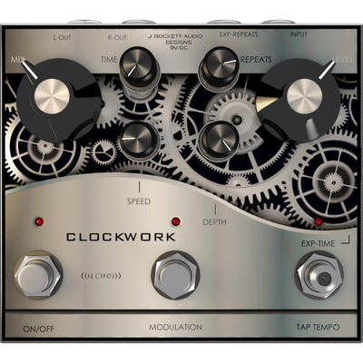 J. Rockett Clockwork Echo Analogue Stereo Delay with Tap Tempo and Modulation