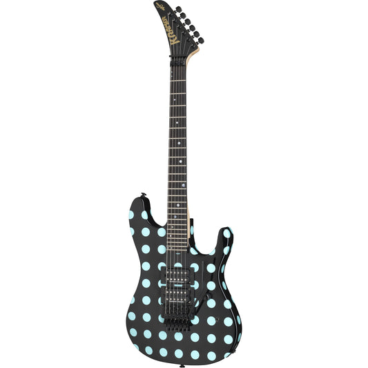 Kramer Guitars Kramer Guitars Icon Collection NightSwan Black with Blue Polka Dots Electric Guitar B-Ware - Bax Shop