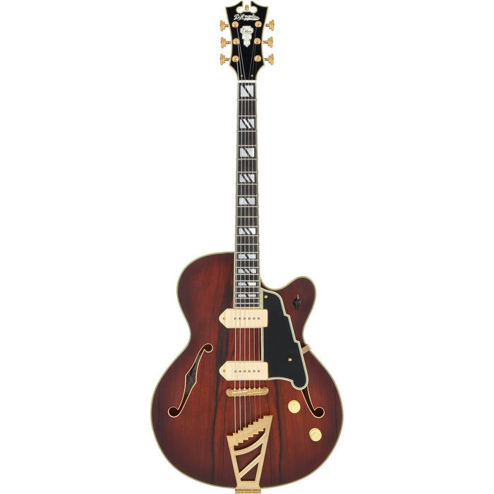 D'Angelico Deluxe 59 Satin Brown Burst Semi-Acoustic Guitar with Case