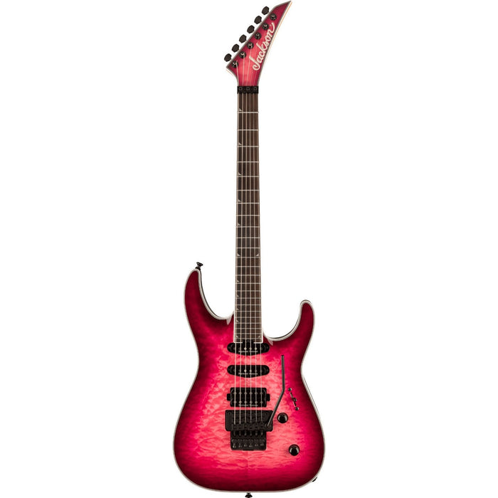 Jackson Pro Plus Series Soloist SLA3Q Fuschia Burst EB Electric Guitar with Gig Bag
