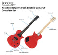 Set Chitarra Elettrica Rocktile L-Pack Red con Amplificatore, Custodia, Accordatore, Cavo, Tracolla, Corde e Scuola con CD/DVD