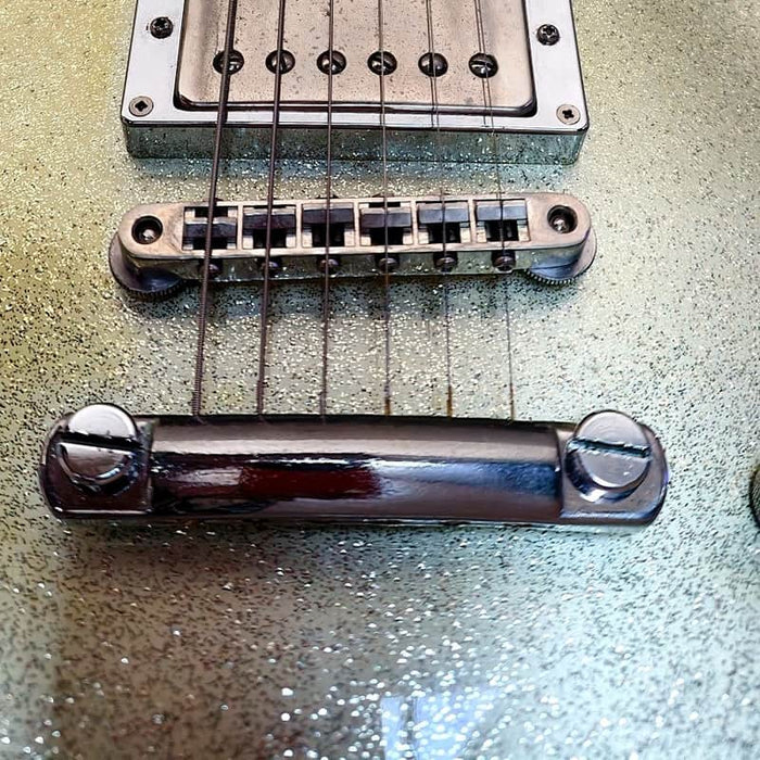Burny Les Paul Custom Gold Sparkle