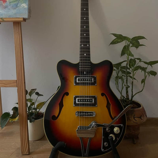 Teisco/Silvertone Teisco/Silvertone 60s Teisco/Silvertone Semi hollow SS Sunburst - Reverb