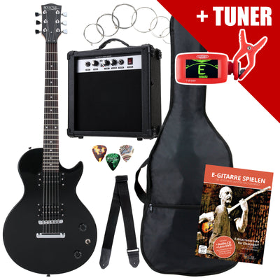 Rocktile Set Chitarra Elettrica Rocktile L-Pack Black con Amplificatore, Custodia, Accordatore, Cavo, Tracolla, Corde e Scuola con CD/DVD B-Stock - Offerta BSTOCK