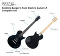 Set Chitarra Elettrica Rocktile L-Pack Black con Amplificatore, Custodia, Accordatore, Cavo, Tracolla, Corde e Scuola con CD/DVD