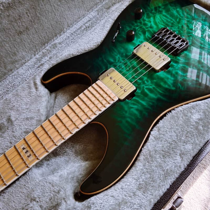 ESP E-II M-II NT Black Turquoise Burst