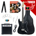 Set Chitarra Elettrica Rocktile Banger's Powerpack Black con Amplificatore, Custodia, Accordatore, Cavo, Tracolla, Corde e Scuola con CD/DVD