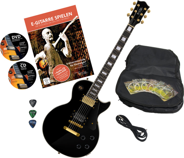 Rocktile Pro L-200BK Deluxe Chitarra Elettrica Black Set
