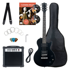 Rocktile Banger's Pack Set Chitarre Elettriche Single Cut, 7 Pezzi Nero