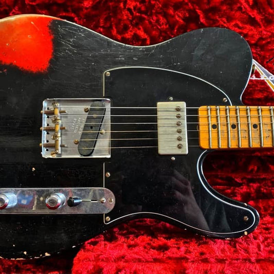 Fender Fender Custom Shop 52 Telecaster Relic Black over Candy ... - Reverb