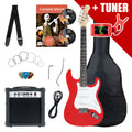 Set Chitarre Elettrica Rocktile Banger's Pack Red con Amplificatore, Custodia, Accordatore, Cavo, Cinghia, Corde e Scuola con CD/DVD