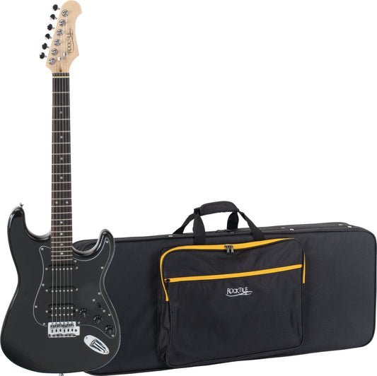 Rocktile Rocktile Pro ST60-BK Chitarra Elettrica All Black Set con Softcase - Kirstein