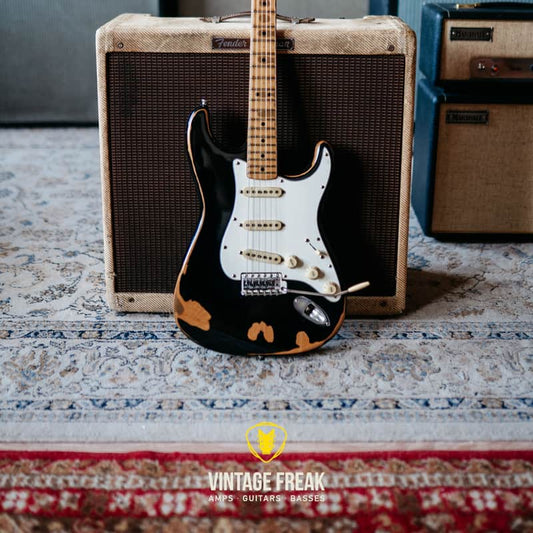 Fender Fender Stratocaster Custom Black - Reverb