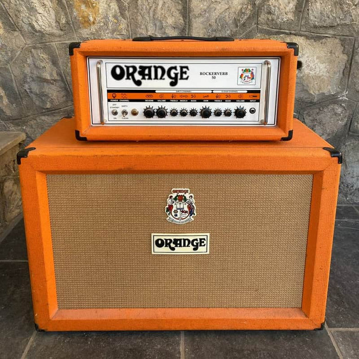 Orange Rockerverb 50 MK1 Head + Rare Slant PPC412 An...