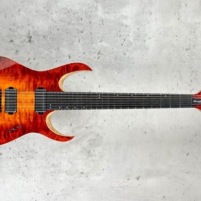 Mayones Duvell 7 Elite Custom Curly Poplar - Gloss Lava Burst
