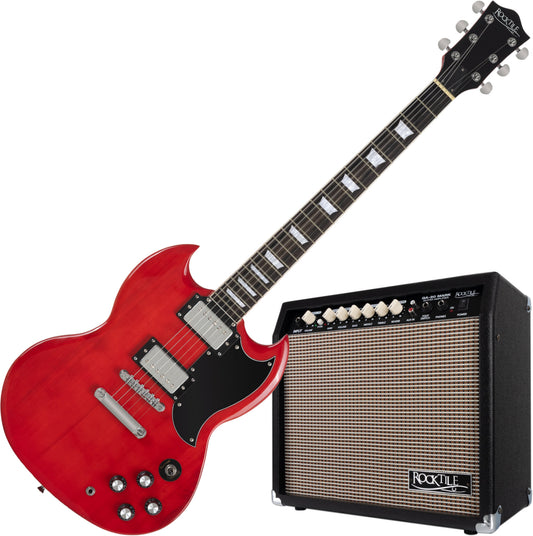 Rocktile Rocktile Pro S-Red Chitarra Elettrica Heritage Cherry Set Amplificatore - Kirstein