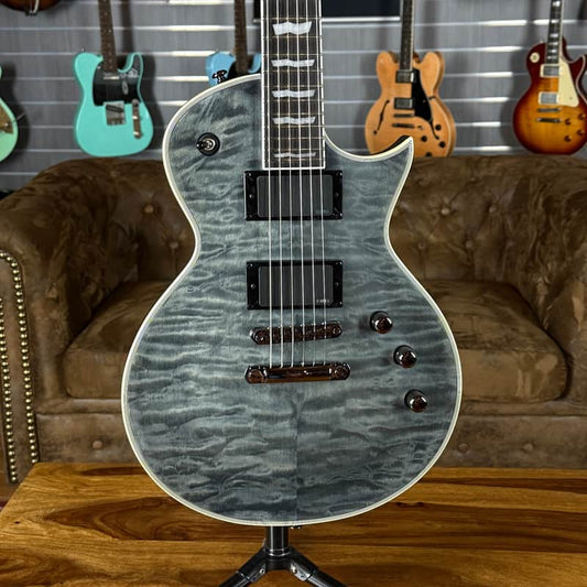 ESP LTD ESP LTD EC-401 QM See Thru Black Satin - Reverb