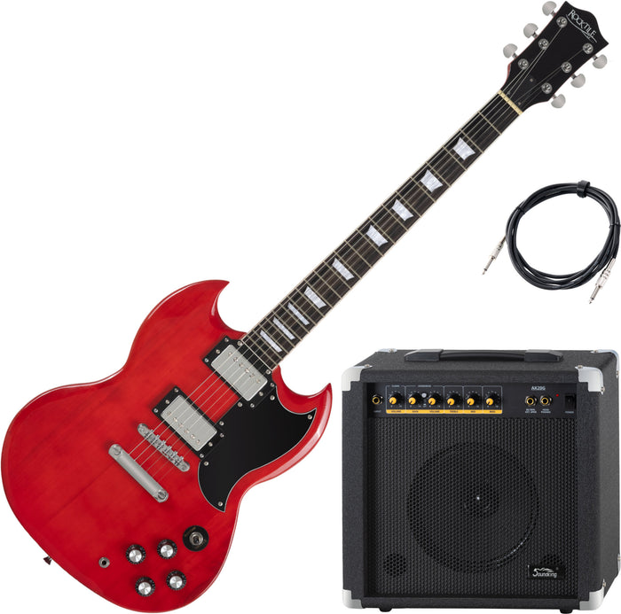 Rocktile Pro S-Red Chitarra Elettrica Heritage Cherry AK20G Set