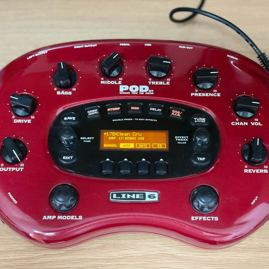 Line 6 Line 6 POD xt Multi-Effect and Amp Modeler Red - Reverb