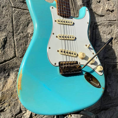 Nitrocaster Stratocaster Heavy Relic custom Sonic Blue