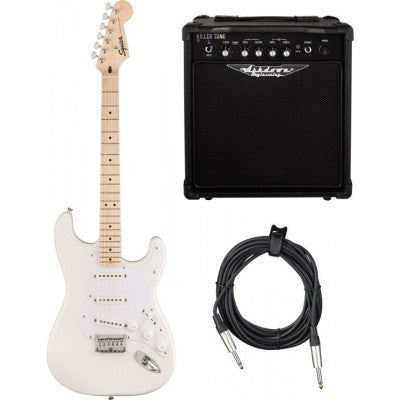 Stratocaster HT Sonic MN Arctic White + Ampli KT-15