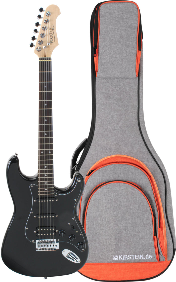Rocktile Pro ST60-BK Chitarra Elettrica All Black Set con Gigbag