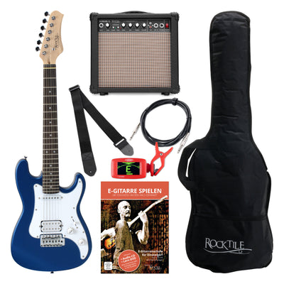 Rocktile Sphere Junior Chitarra Elettrica 3/4 Blu Starter Set