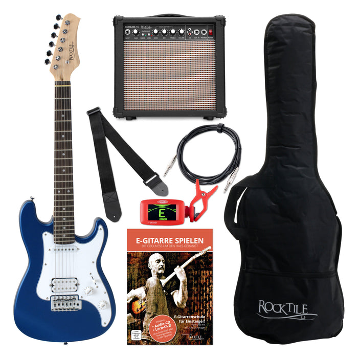 Rocktile Sphere Junior Chitarra Elettrica 3/4 Blu Starter Set