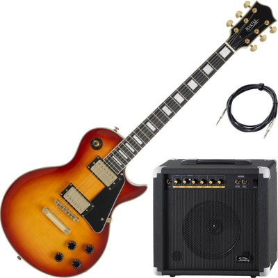 Rocktile Rocktile Pro L-200OHB Chitarra Elettrica Orange Honey Burst Set AK20G B-Stock - Offerta BSTOCK