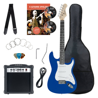 Rocktile Rocktile Banger's Pack Set Chitarre Elettriche, 8 Pezzi Blu B-Stock - Offerta BSTOCK