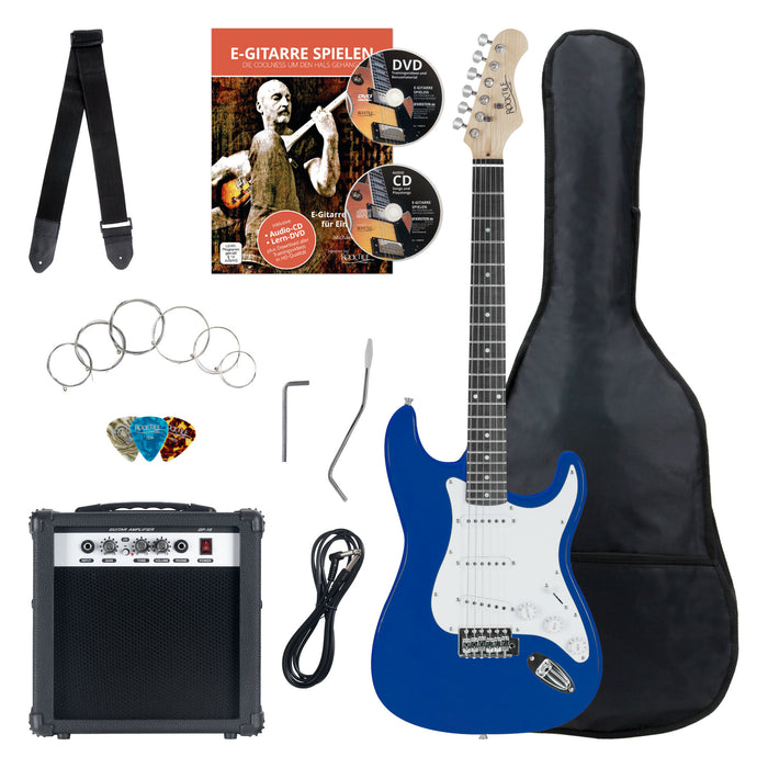 Rocktile Banger's Pack Set Chitarre Elettriche, 8 Pezzi Blu