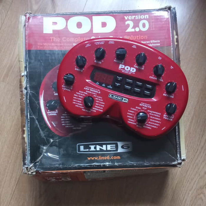 Line 6 POD 2.0 Multi-Effect and Amp Modeler Red