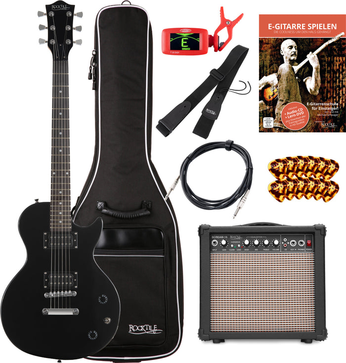Rocktile L-100 BL Chitarra Elettrica Nera Starter Set